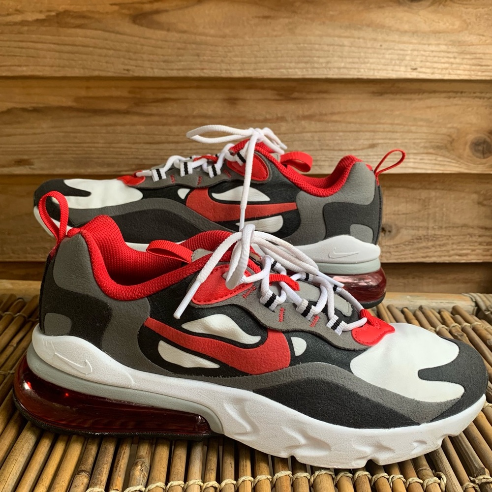 Nike Air Max 270 React GS Iron Gray & Red Shoes